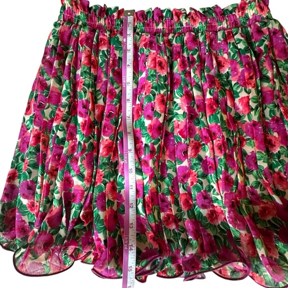 🔆 Endless Rose Pink Floral Pleated Elastized Mini Skirt - Picture 5 of 5